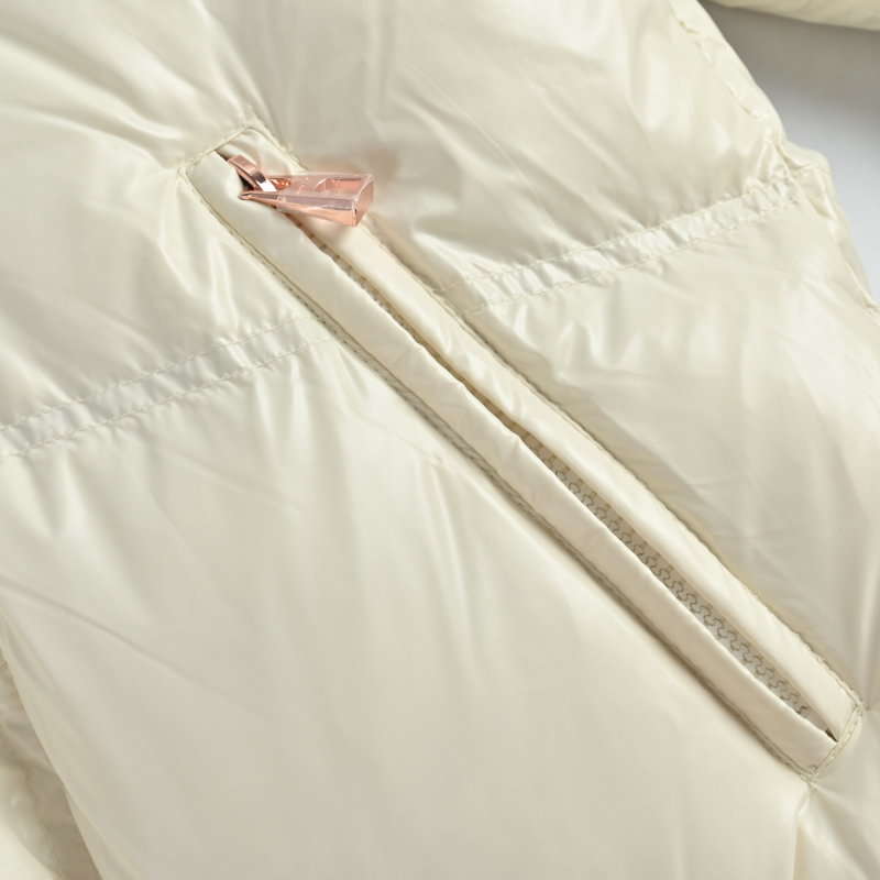 Cream Puffer Down Jacket – Oversized Fit view