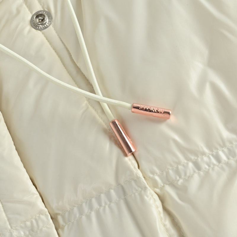 Cream Puffer Down Jacket – Oversized Fit view