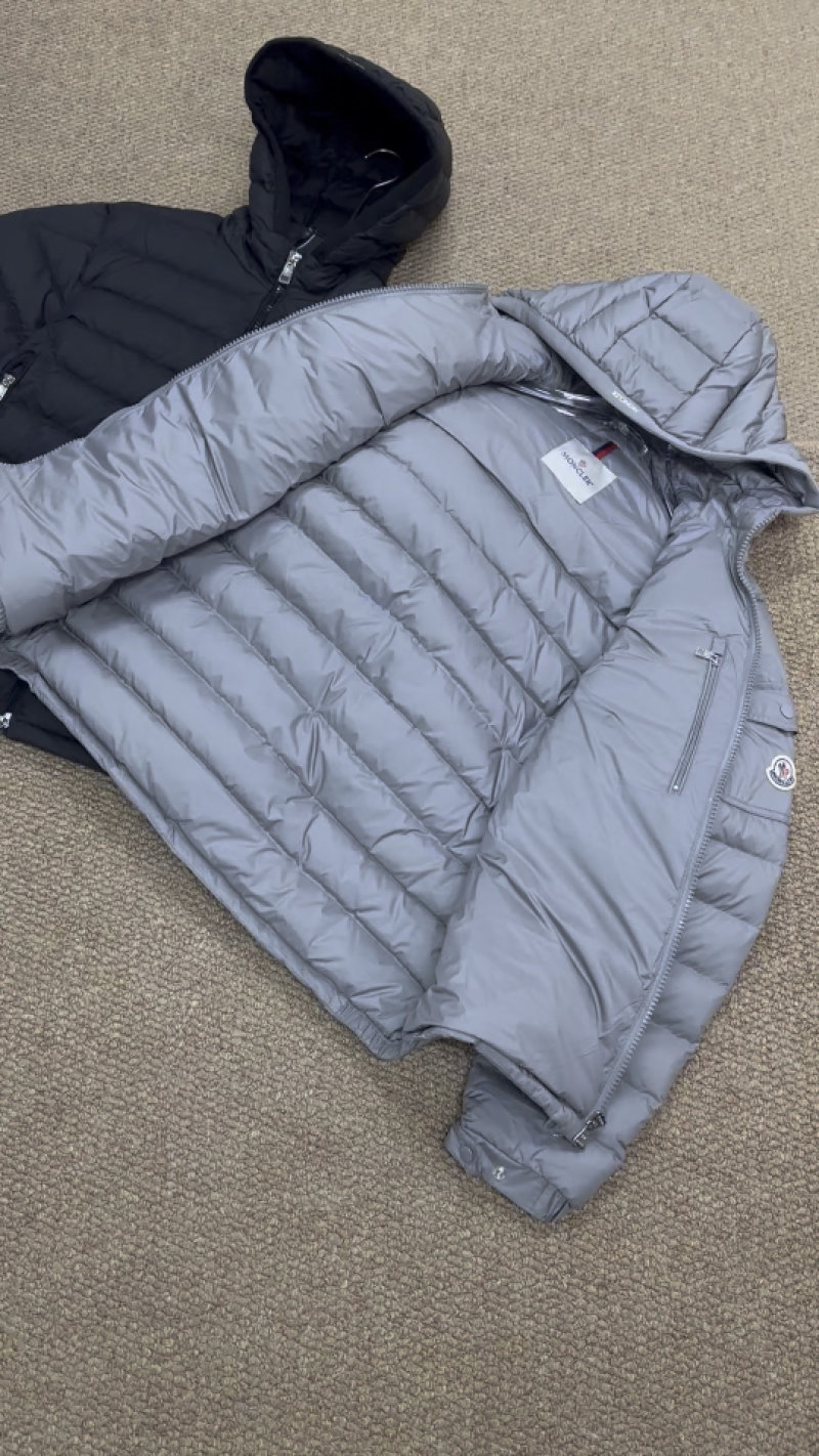 Moncler Down Jacket Grey & Black