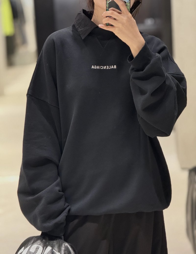 Balenciaga Black Logo Hoodie view