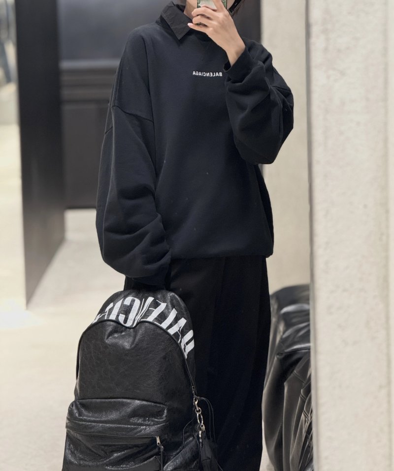 Balenciaga Black Logo Hoodie view