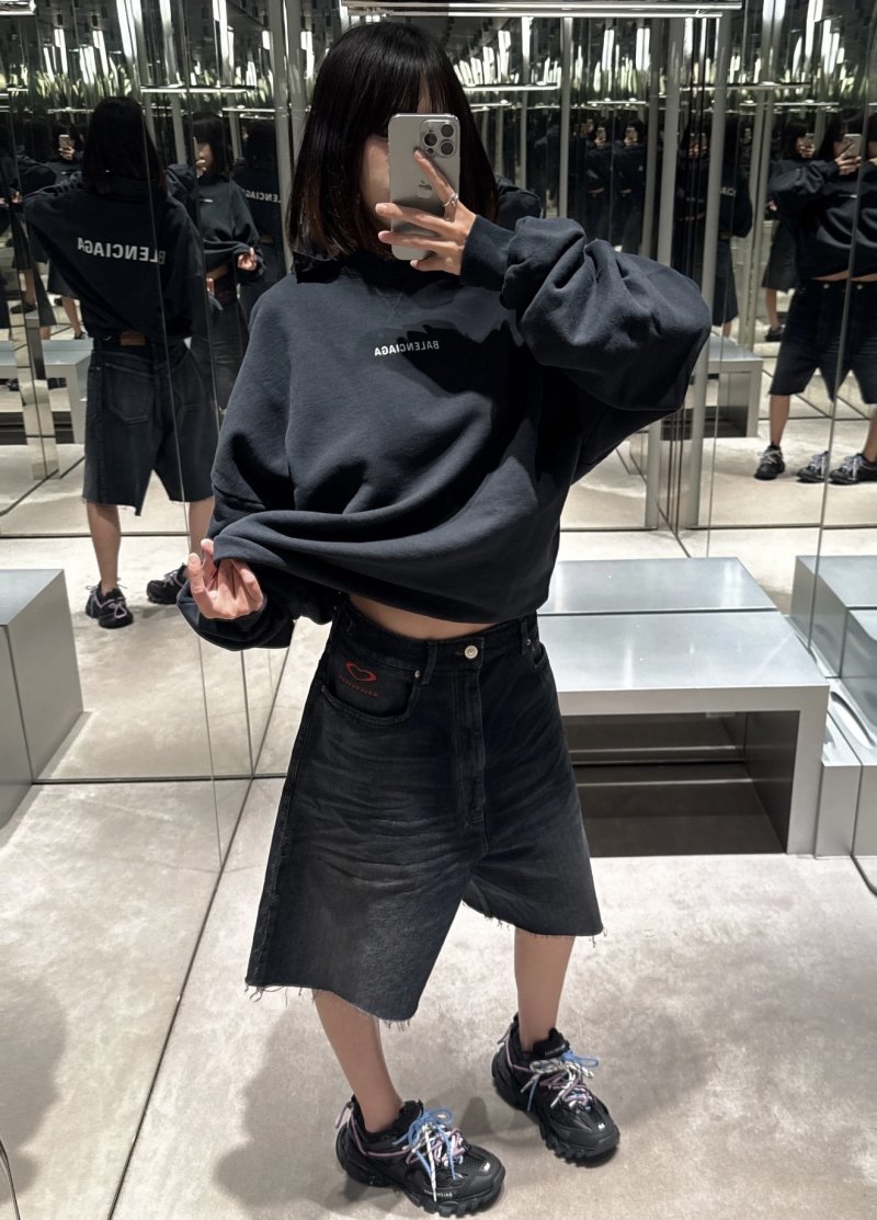 Balenciaga Black Logo Hoodie view