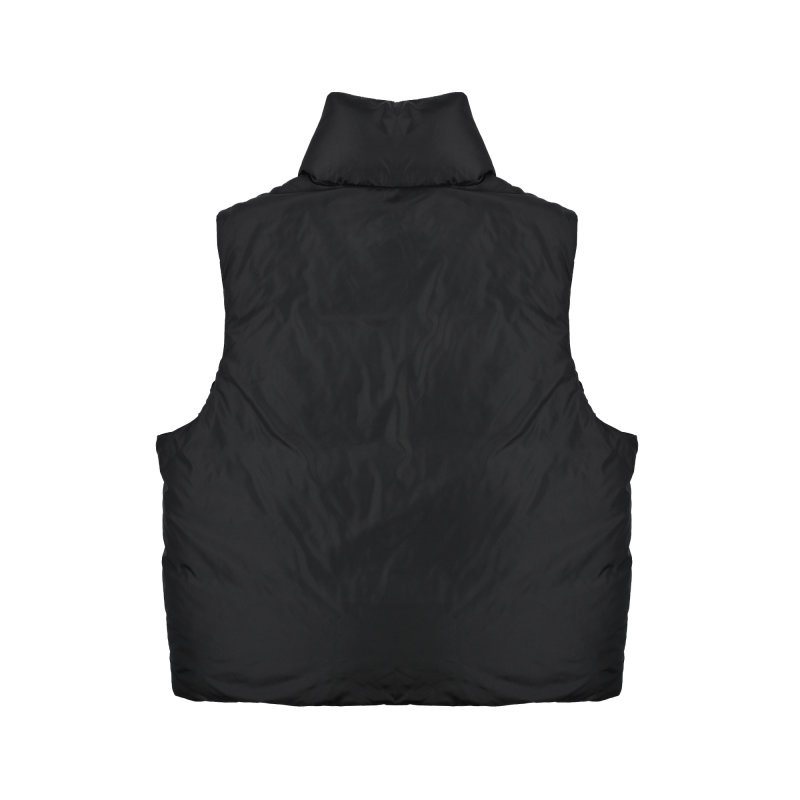 Black Oversized Down Puffer Vest Jacket view