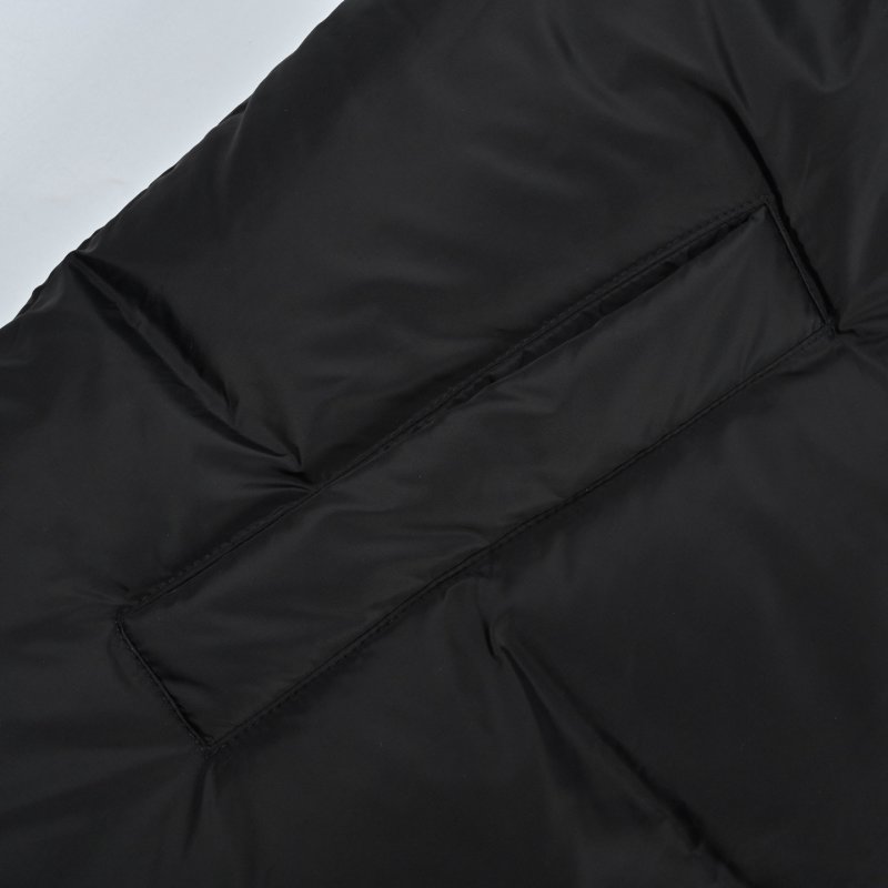 Black Oversized Down Puffer Vest Jacket view