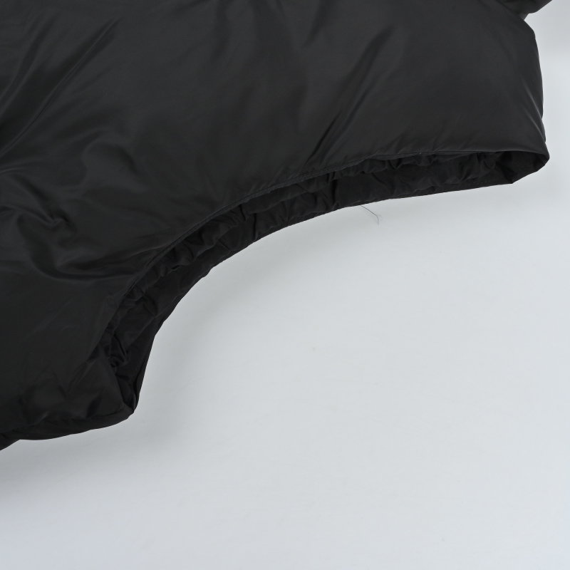 Black Oversized Down Puffer Vest Jacket view