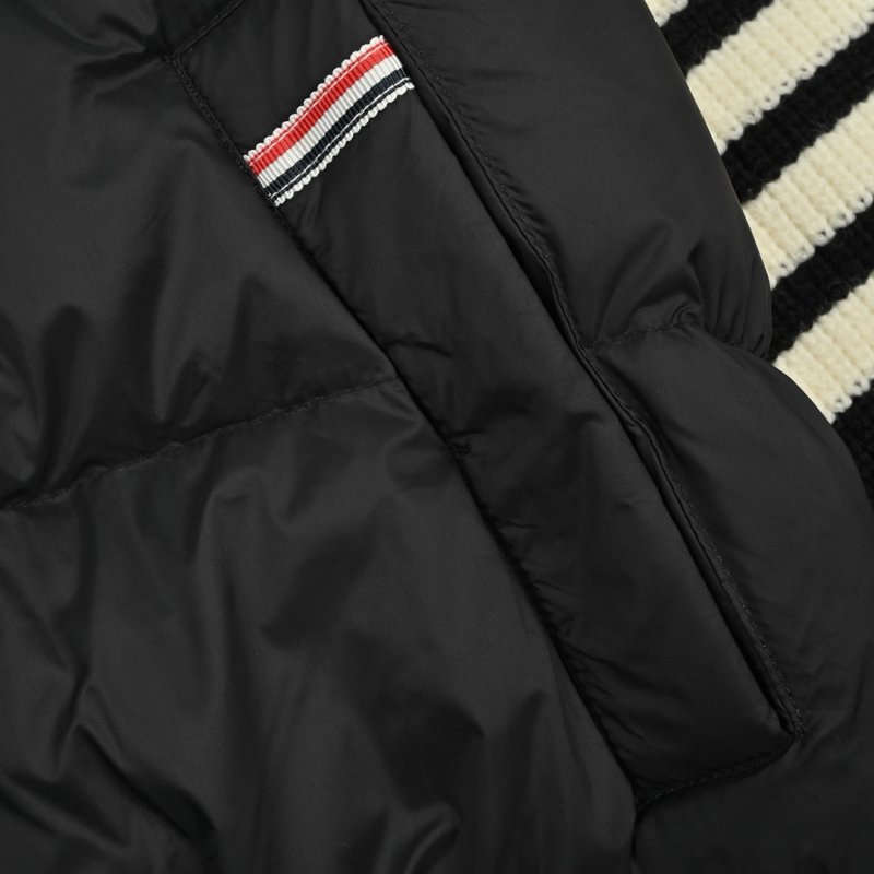 Thom Browne Four-Stripe Knit Puffer Jacket Black view