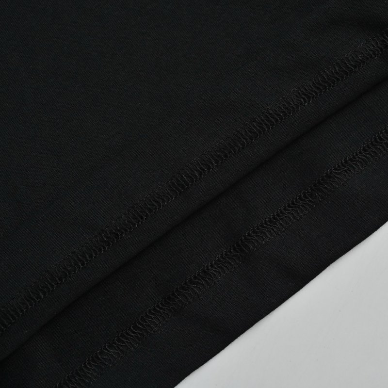 Black Oversized Graphic T-Shirt with Red Stripe Sleeves view