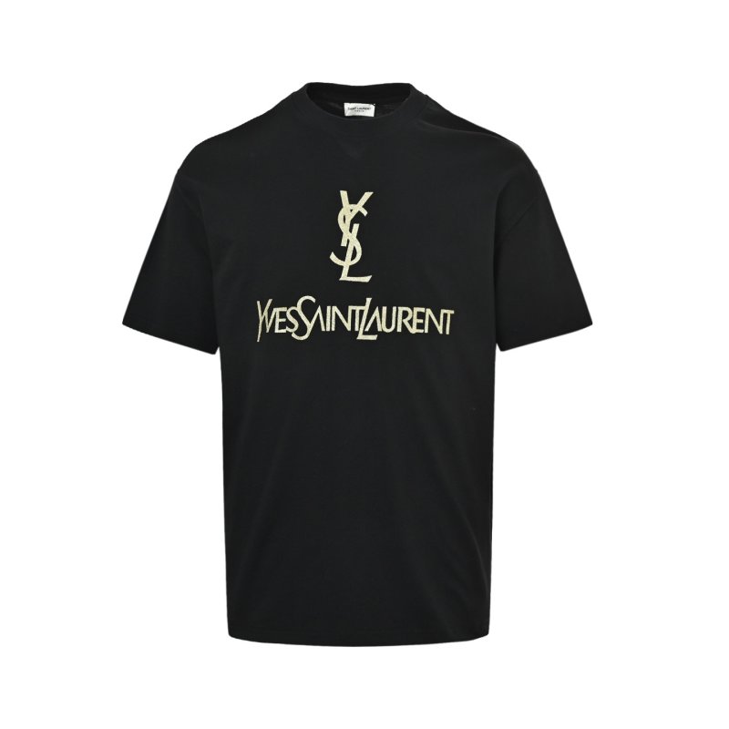 YSL Logo Black T-Shirt