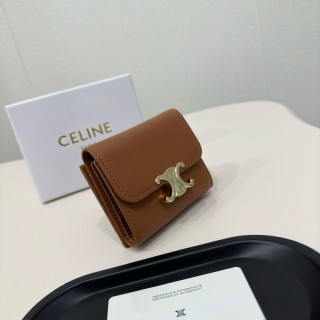 Celine Triomphe Short Wallet Tan view 3