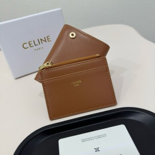 Celine Triomphe Short Wallet Tan view 4