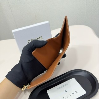 Celine Triomphe Short Wallet Tan view 8
