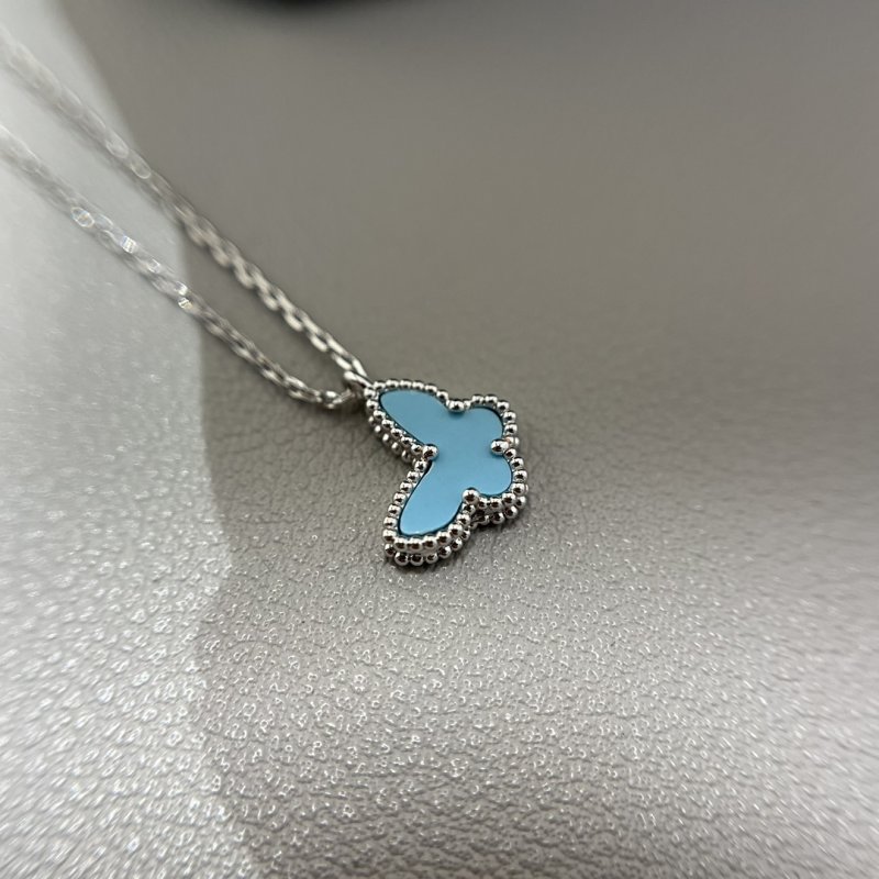 Van Cleef & Arpels Butterfly Turquoise Silver Necklace view