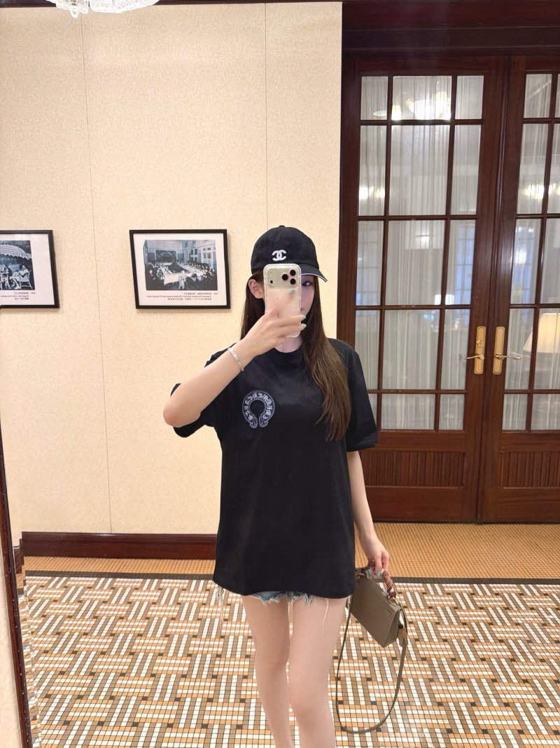 Chanel Black Logo Graphic T-Shirt view