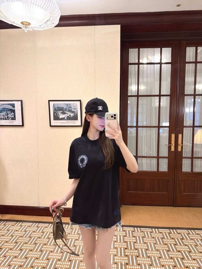 Chanel Black Logo Graphic T-Shirt view