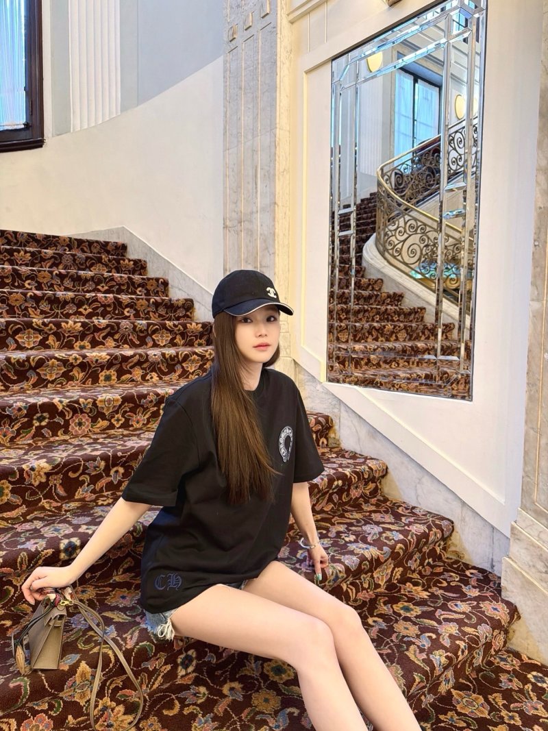 Chanel Black Logo Graphic T-Shirt view
