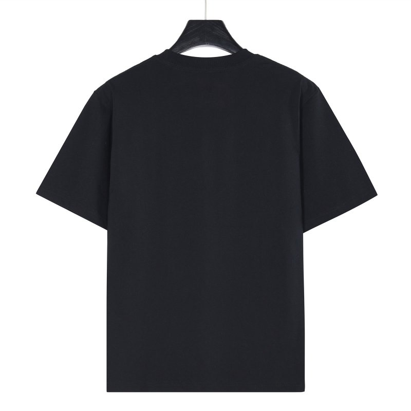 Balenciaga Black Logo T-Shirt with Red Accent view