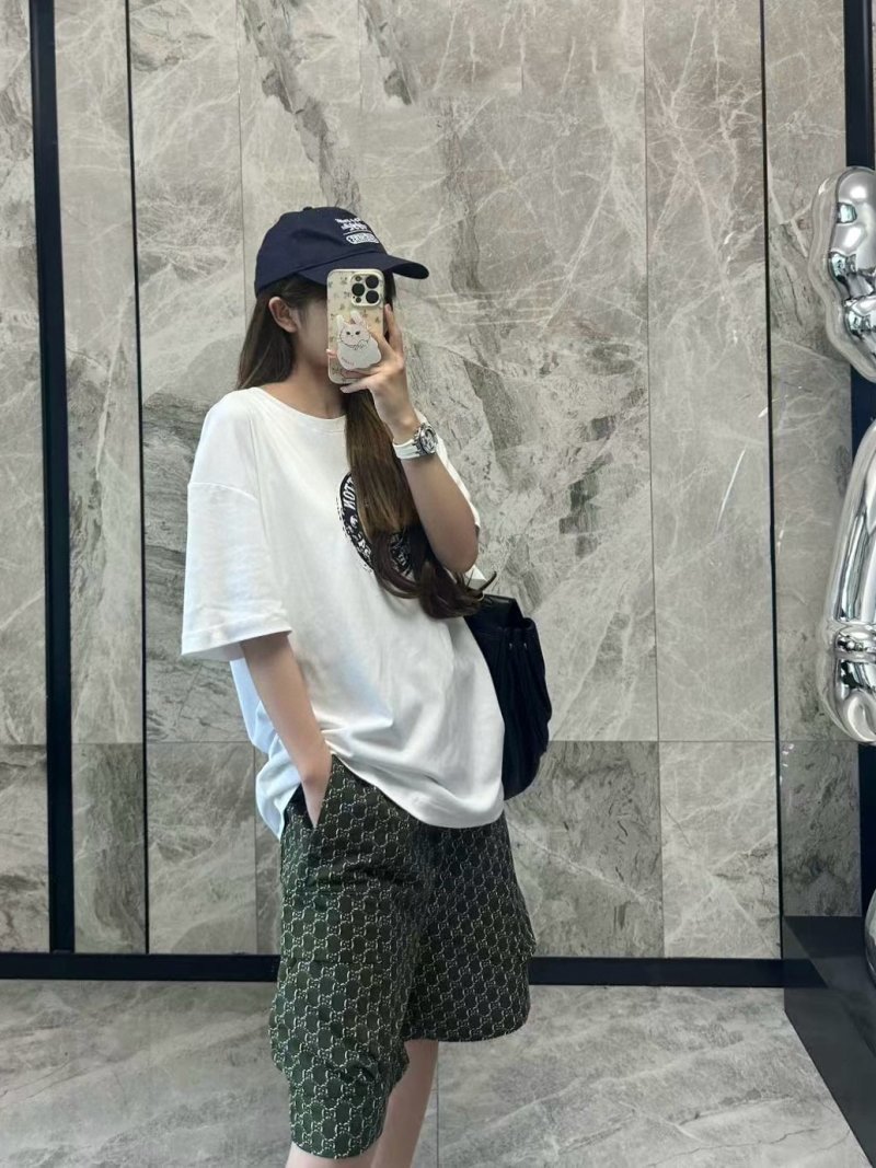 White Oversized Short Sleeve T-Shirt with Logo Print