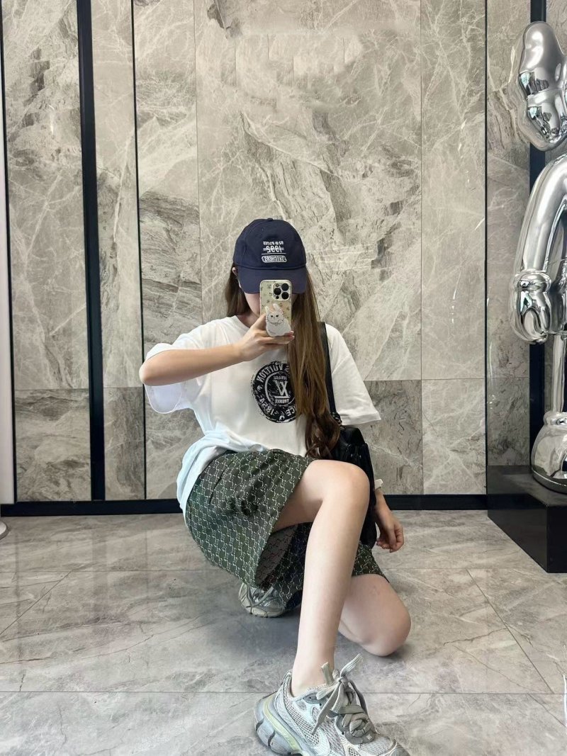 White Oversized Short Sleeve T-Shirt with Logo Print view