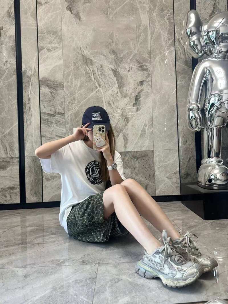 White Oversized Short Sleeve T-Shirt with Logo Print view