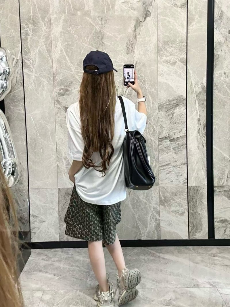 White Oversized Short Sleeve T-Shirt with Logo Print view