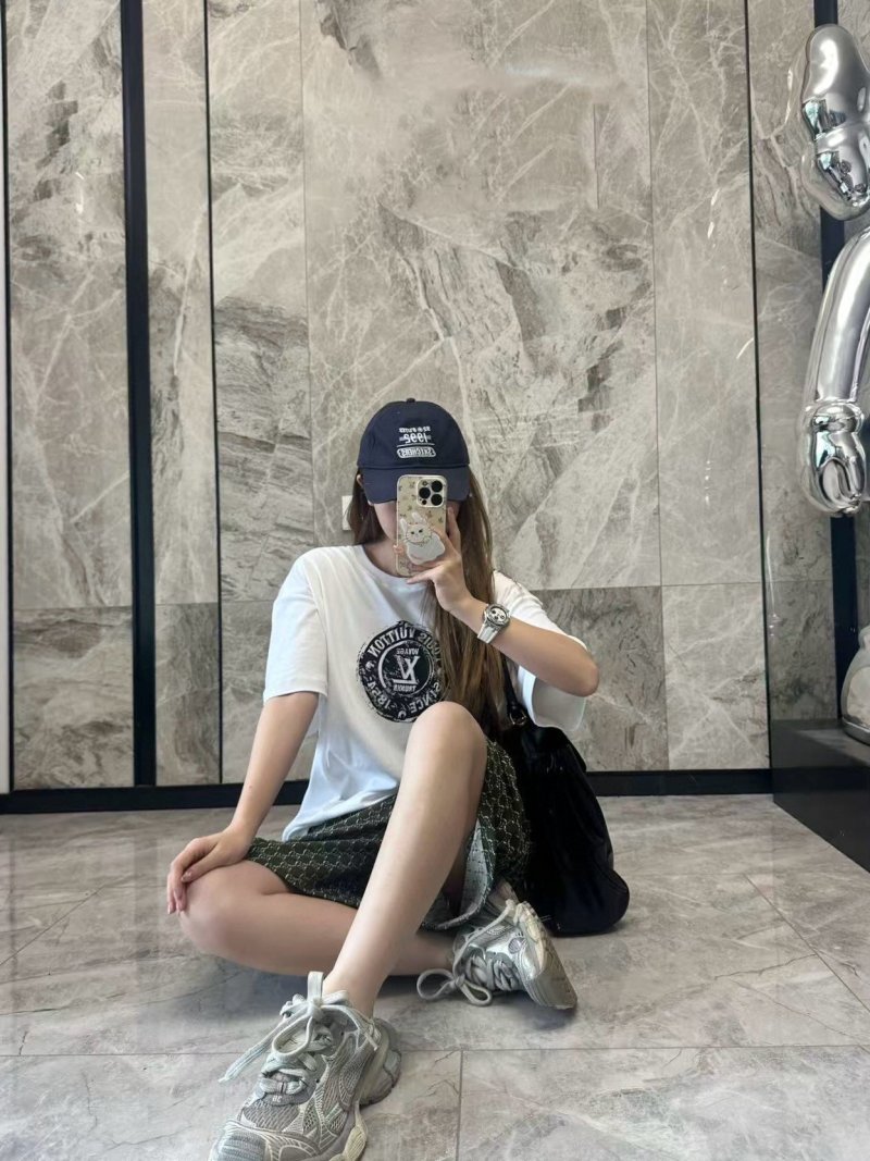White Oversized Short Sleeve T-Shirt with Logo Print view