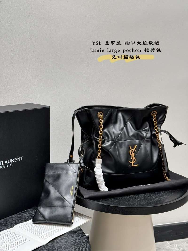 Saint Laurent Jamie Large Pochon Black Tote Bag