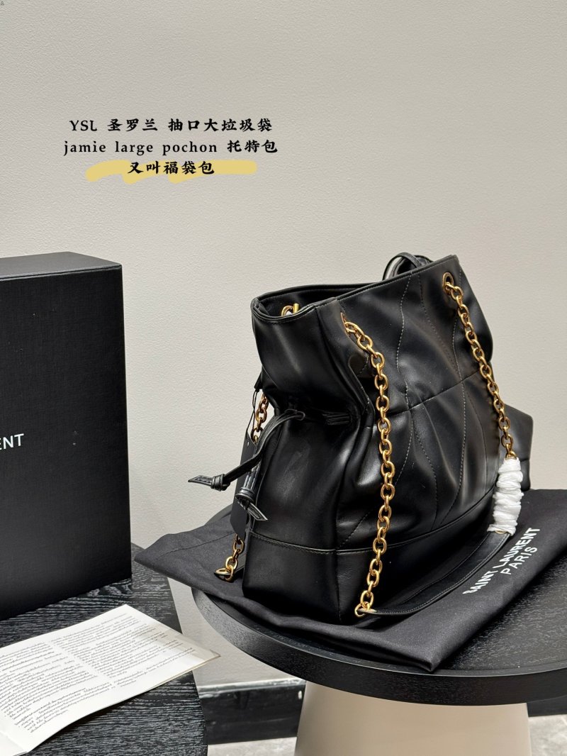 Saint Laurent Jamie Large Pochon Black Tote Bag view
