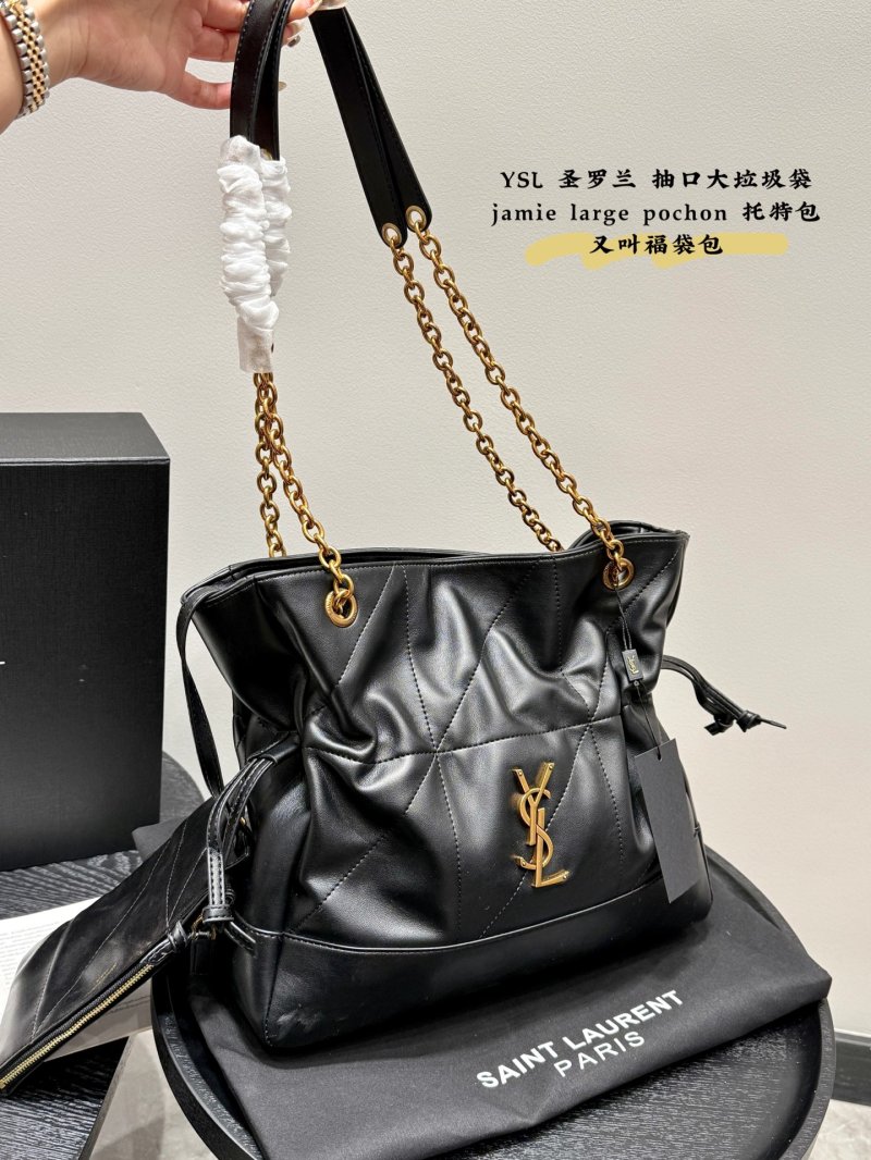 Saint Laurent Jamie Large Pochon Black Tote Bag view