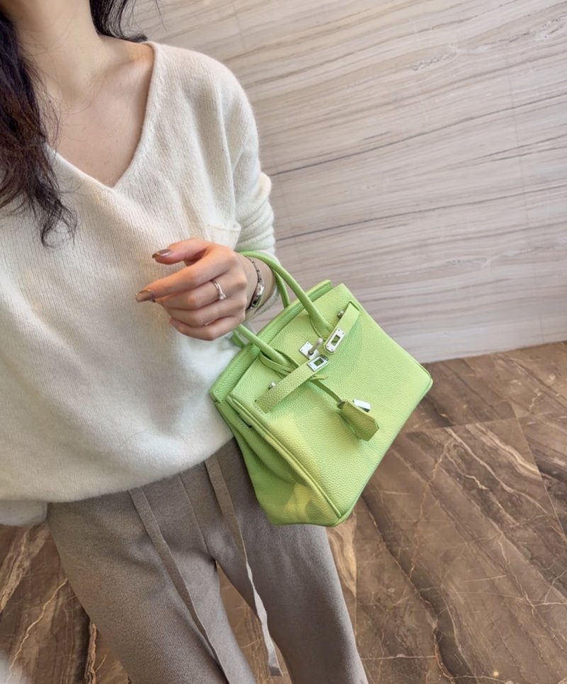 Hermès Birkin Inspired Lime Green Tote Bag
