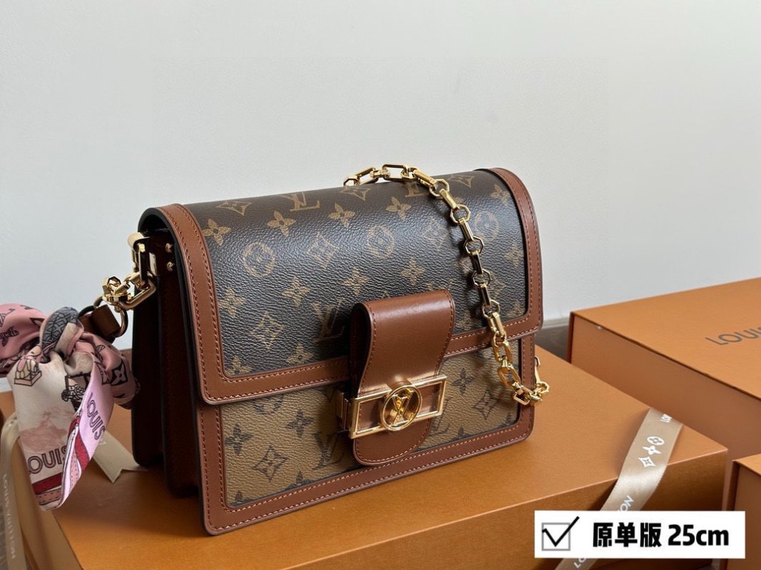 Louis Vuitton Dauphine Monogram Leather Crossbody Bag