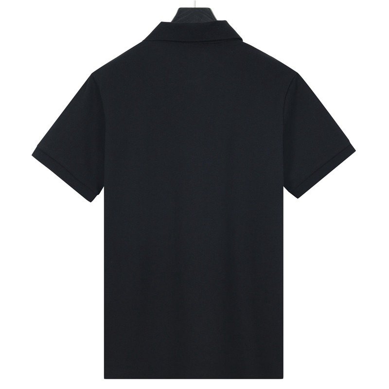 Burberry Black Polo T-Shirt with Gold Crest view