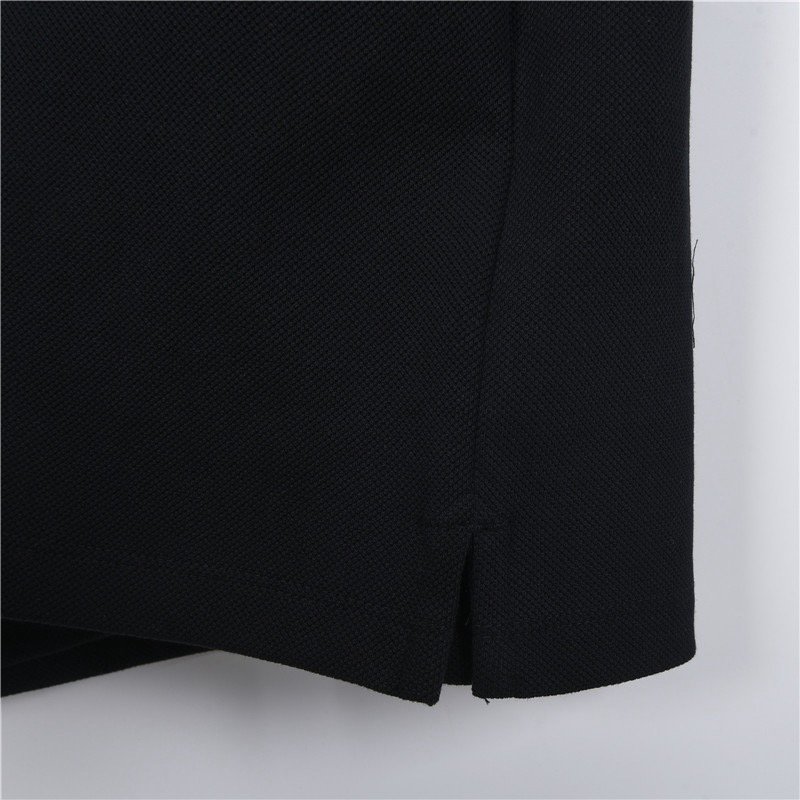 Burberry Black Polo T-Shirt with Gold Crest view