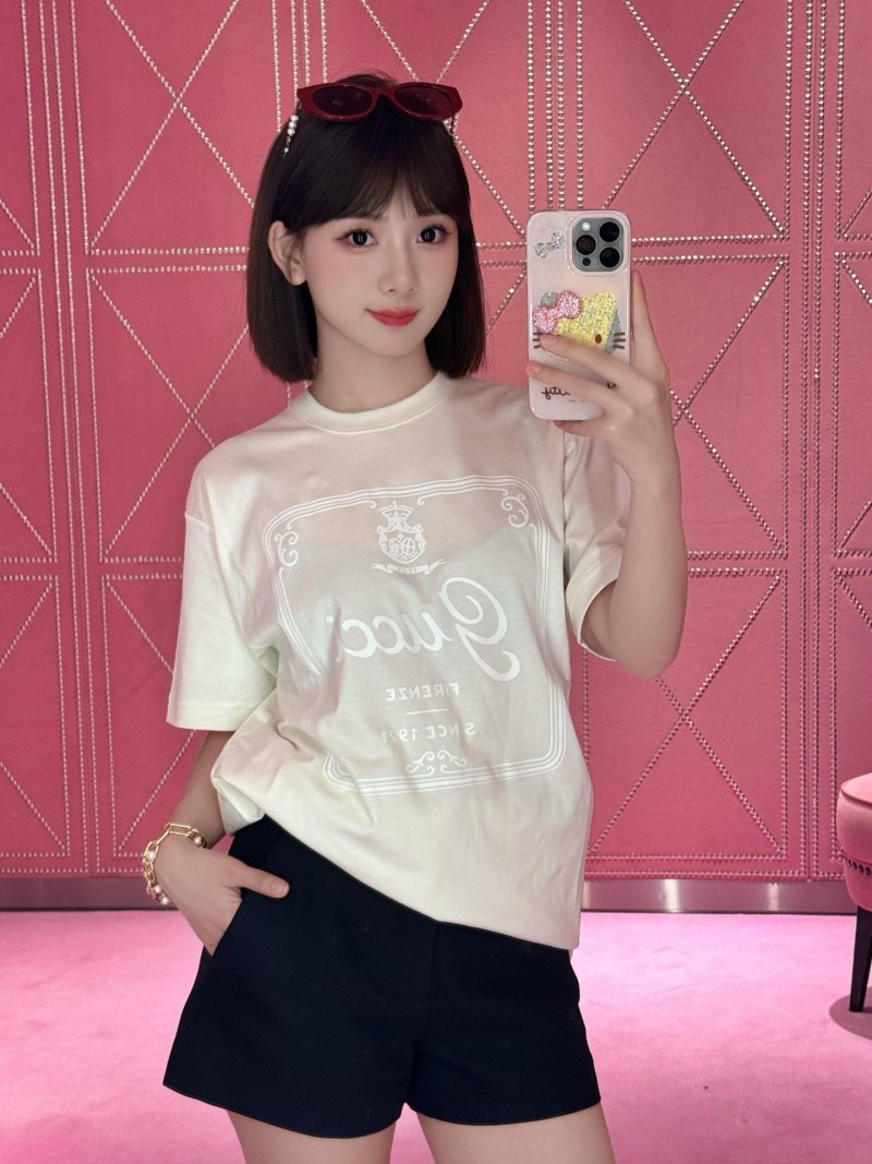 White Graphic Short Sleeve T-Shirt with Ornate Logo Print view