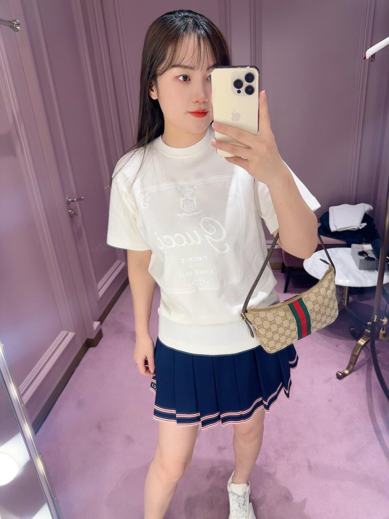 White Graphic Short Sleeve T-Shirt with Ornate Logo Print view