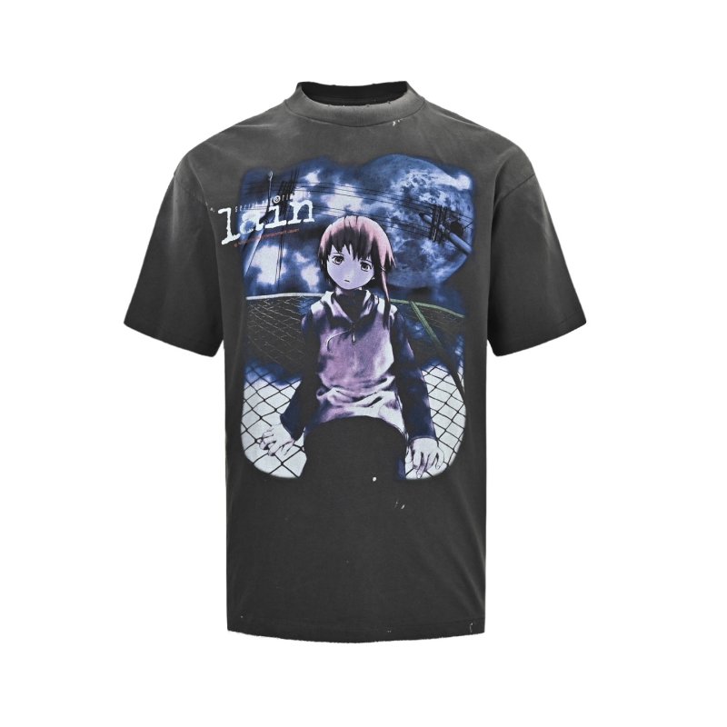 Anime Graphic Black Short Sleeve T-Shirt view