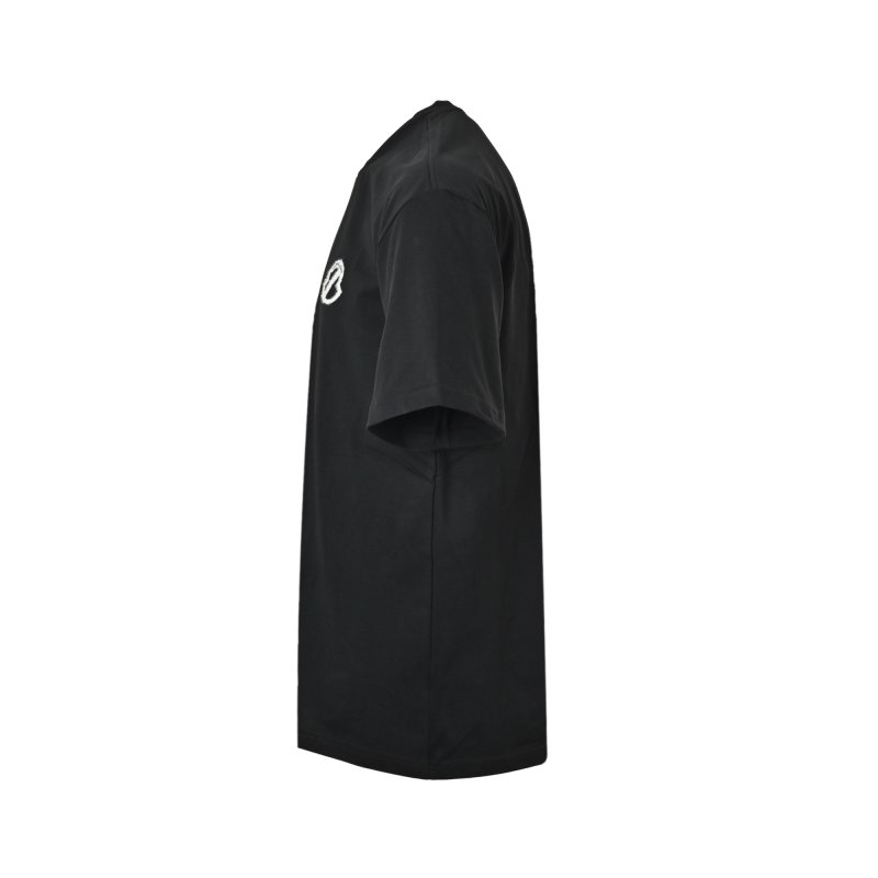 Black Short Sleeve T-Shirt with Embroidered Logo view