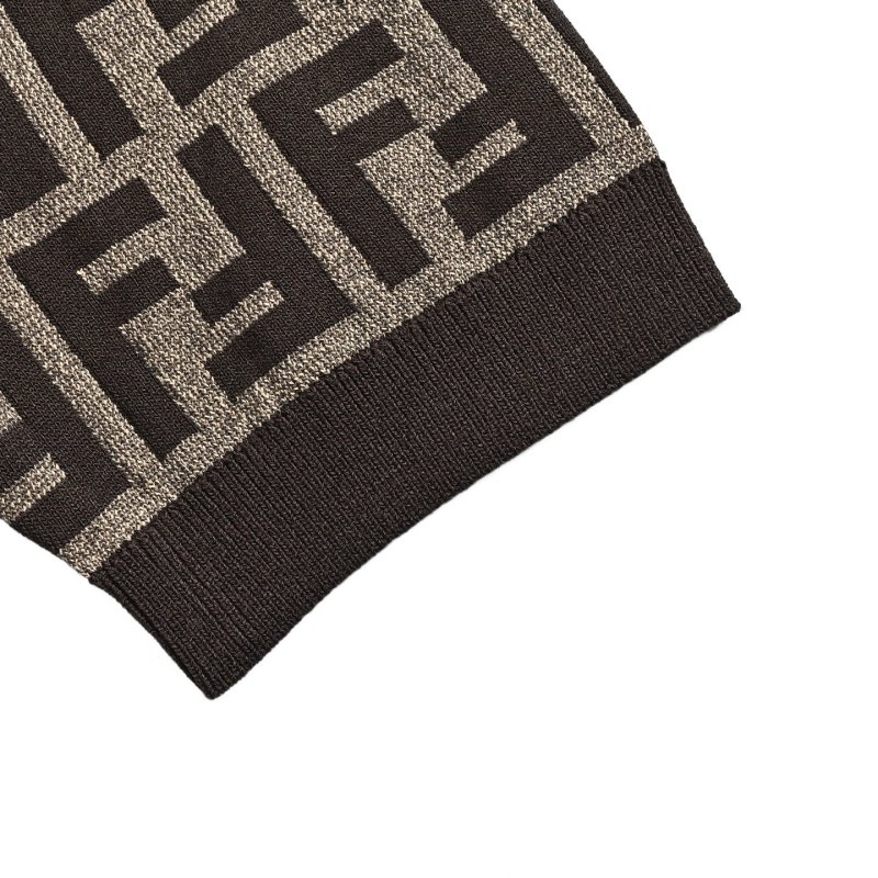 Monogram Pattern Short Sleeve T-Shirt Brown view