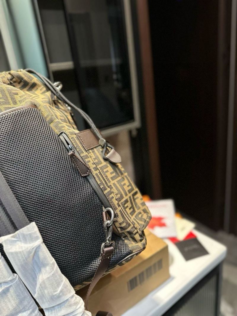 Fendi Zucca Drawstring Backpack Navy view