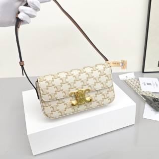 Celine Triomphe Shoulder Bag Cream view 2