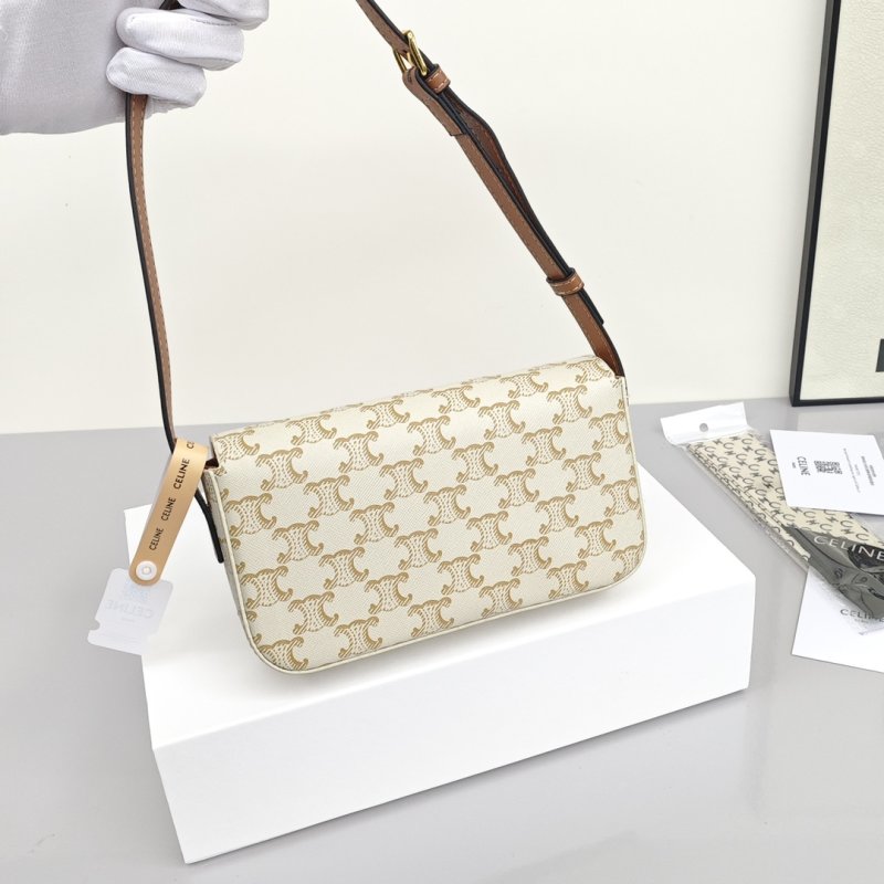 Celine Triomphe Shoulder Bag Cream view