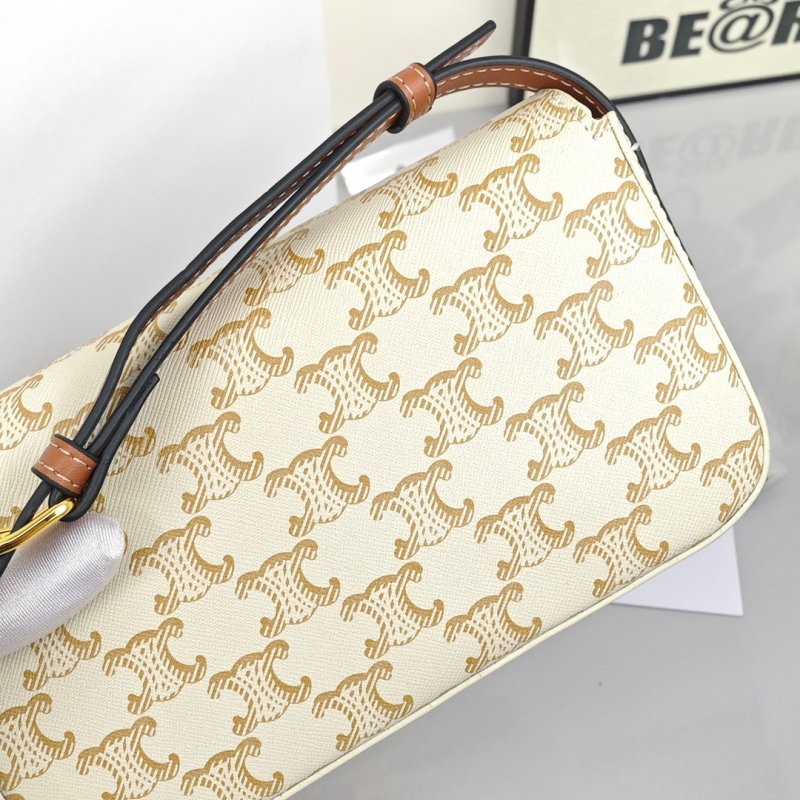 Celine Triomphe Shoulder Bag Cream view
