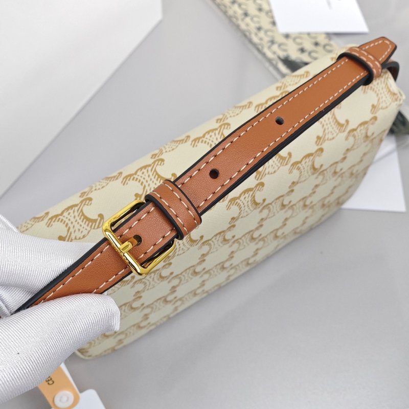 Celine Triomphe Shoulder Bag Cream view