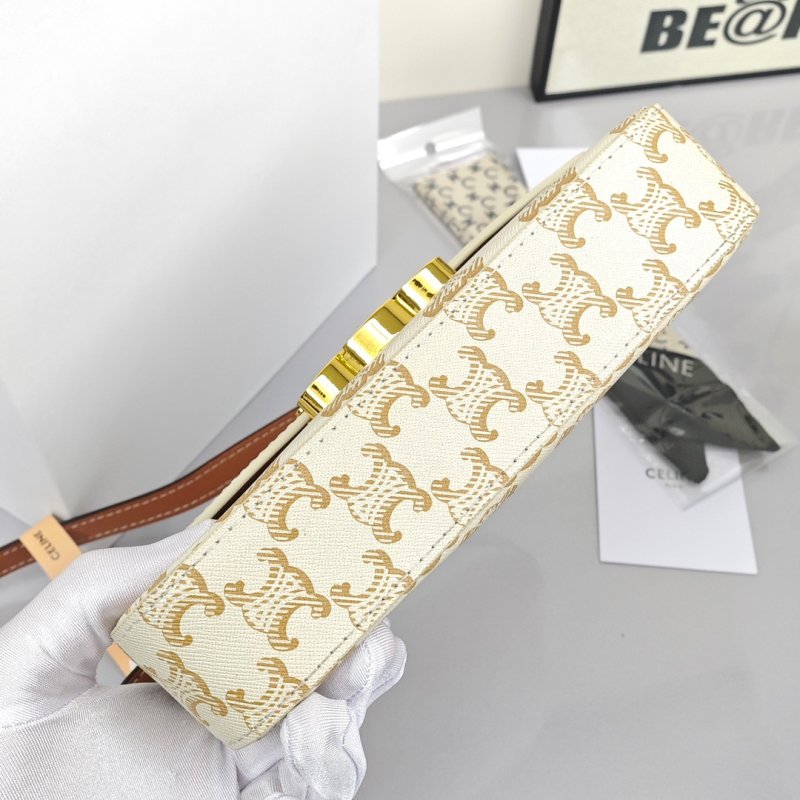 Celine Triomphe Shoulder Bag Cream view