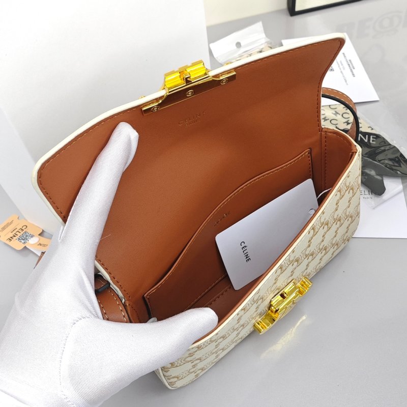 Celine Triomphe Shoulder Bag Cream view