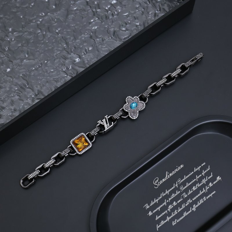 Louis Vuitton Paradise Stone Chain Bracelet Triple Color