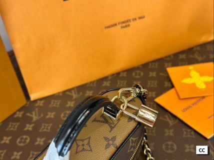 Louis Vuitton Monogram Canvas Crossbody Bag with Chain Strap view 2