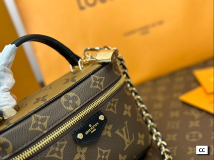 Louis Vuitton Monogram Canvas Crossbody Bag with Chain Strap view 4