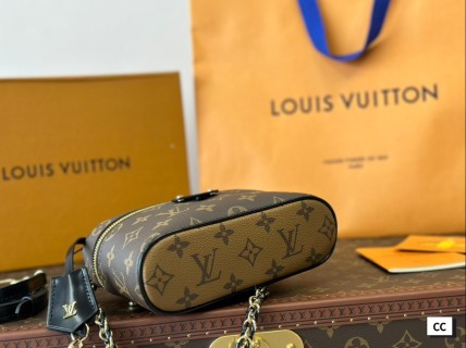 Louis Vuitton Monogram Canvas Crossbody Bag with Chain Strap view 5