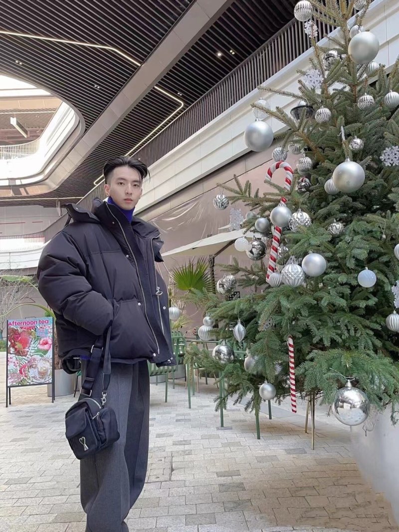 Black Oversized Puffer Down Jacket
