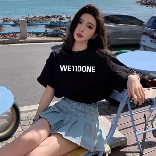 We11Done Logo Black T-Shirt view 2